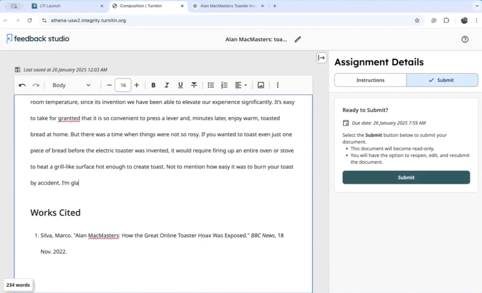 Turnitin Clarity writing replay tool dashboard