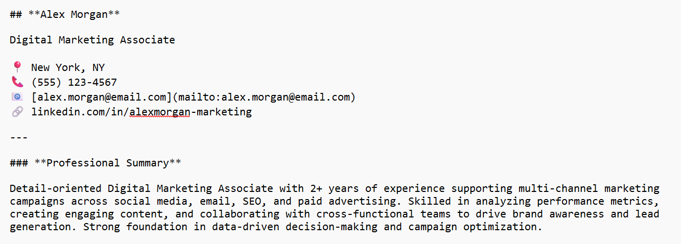 Graphic showing an illustration of how an AI-generated text appears in a notepad.