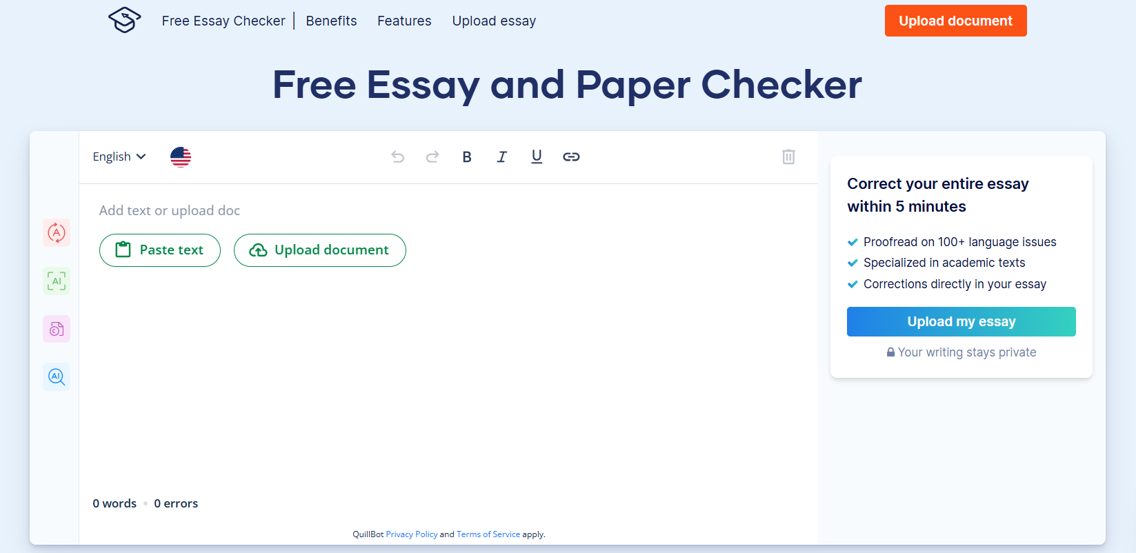 Scribbr essay checker dashboard