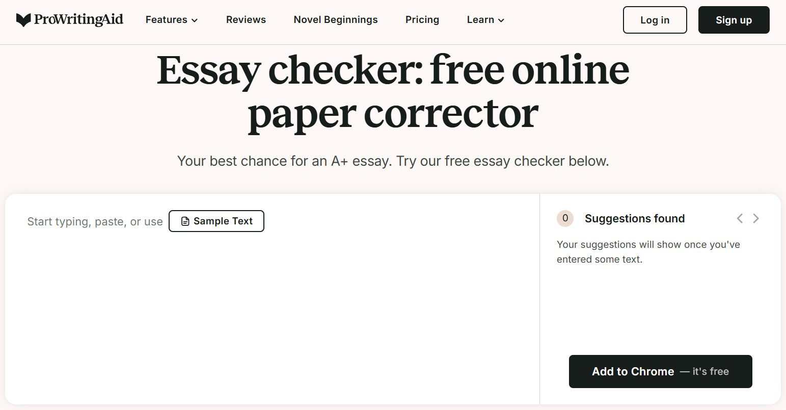 ProWritingAid essay checker dashboard