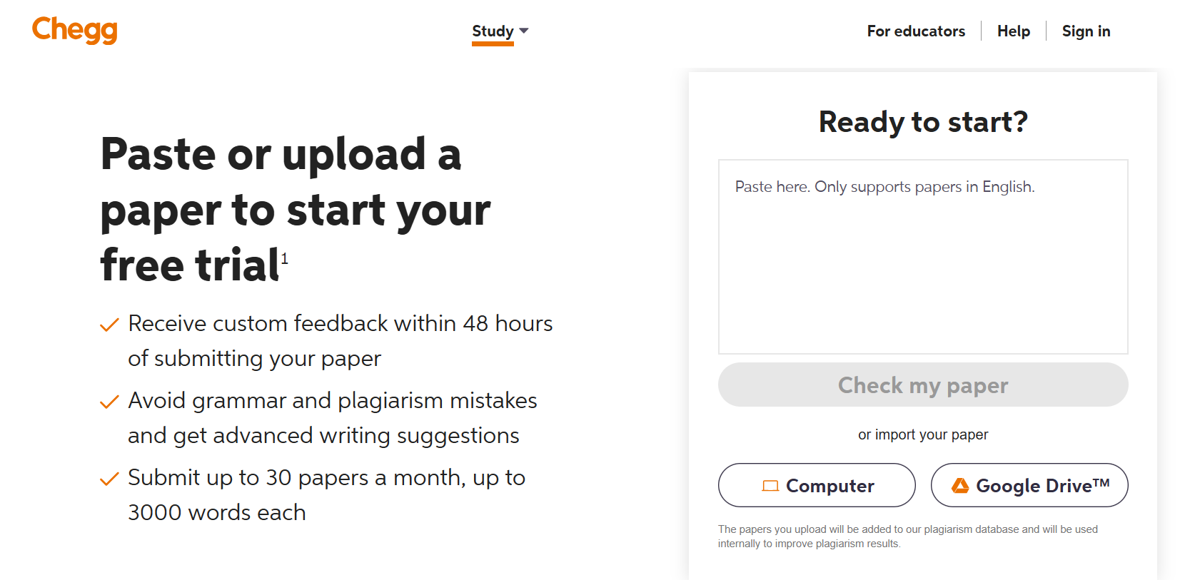 Chegg essay checker dashboard