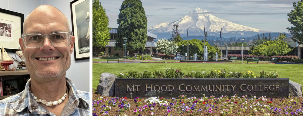 &nbsp;Eddie del Val enseigne la dissertation au Mt. Hood Community College