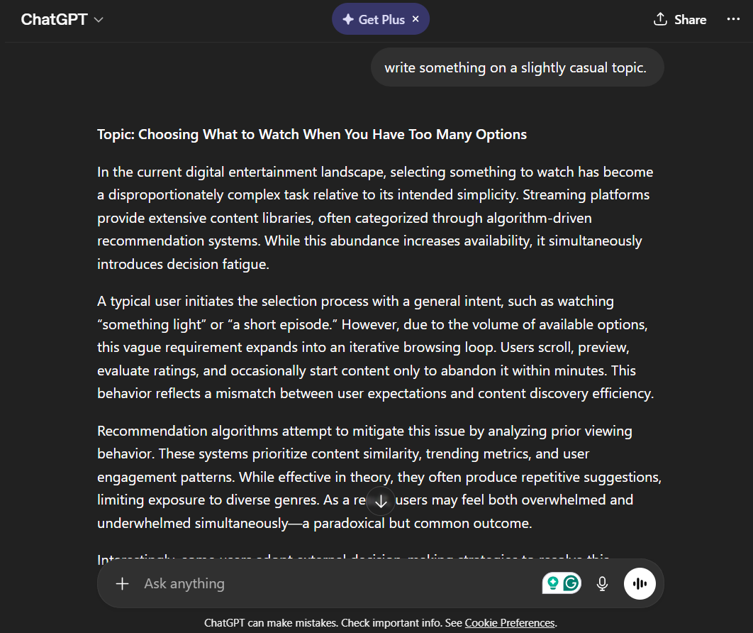 Sample text generated by ChatGPT.