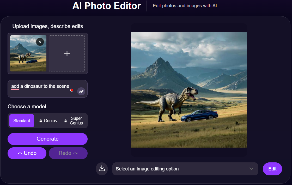 Deep AI photo editor.