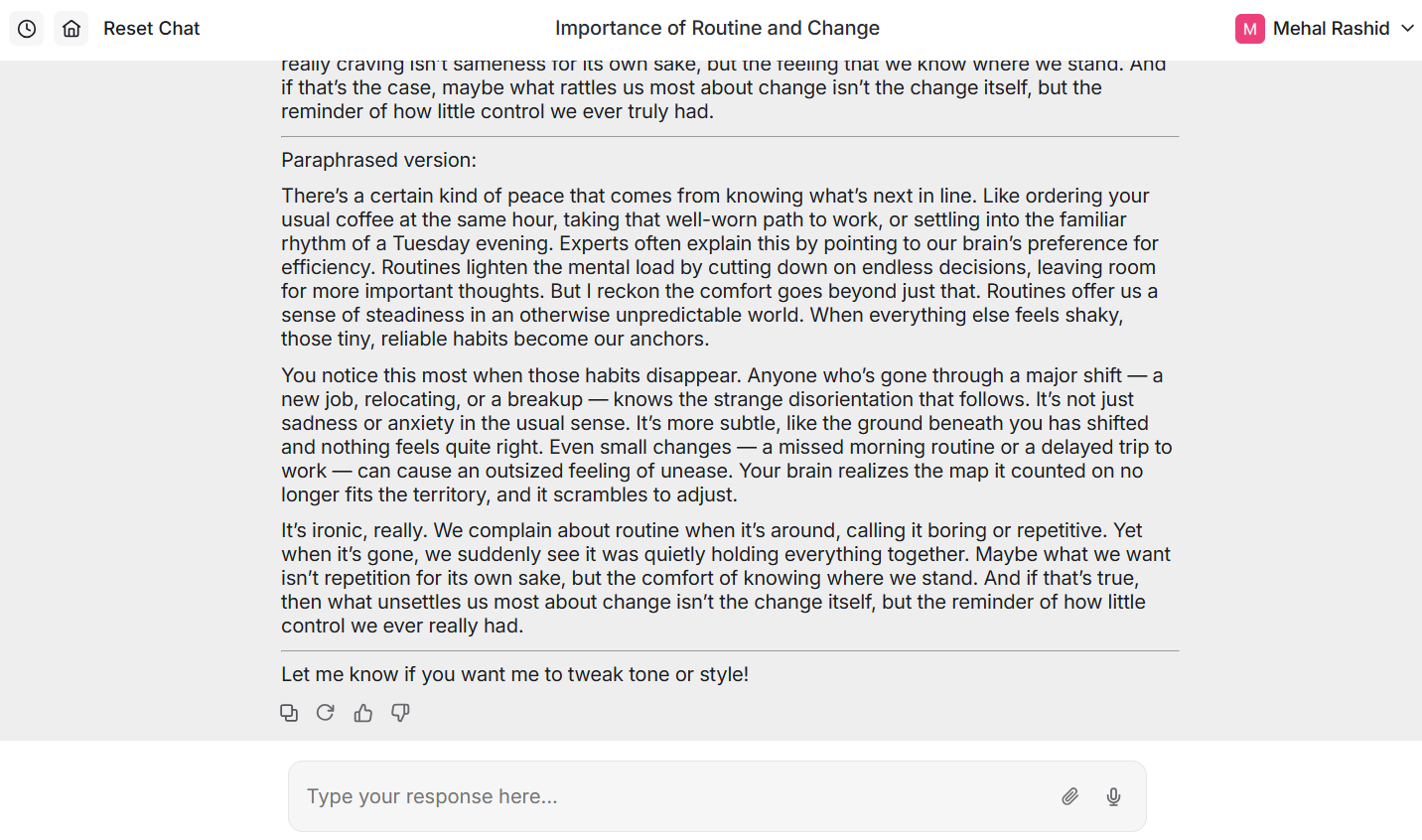 Paraphrased version of humanized version of an AI-generated essay by HyperWrite AI.