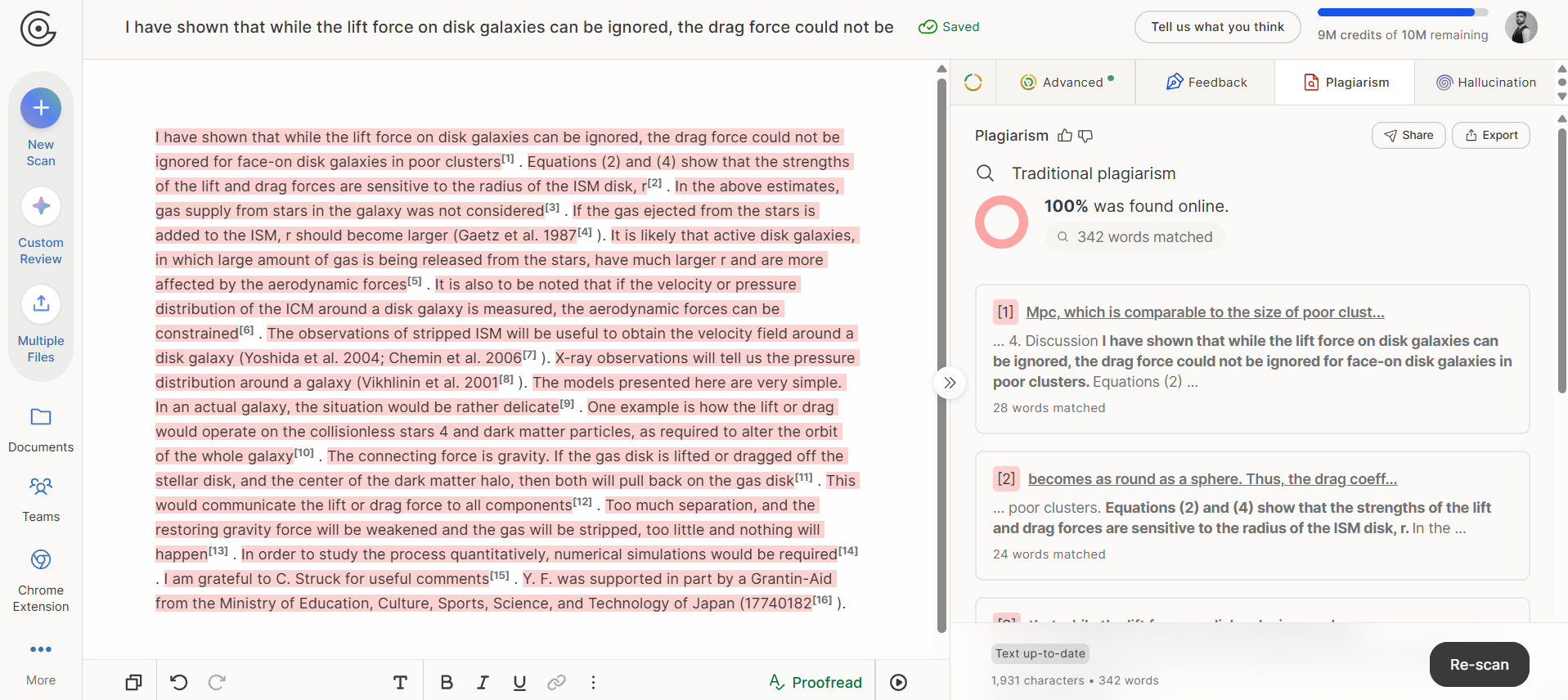 GPTZero’s plagiarism checking tool correctly identified the plagiarised source and gave the right score.