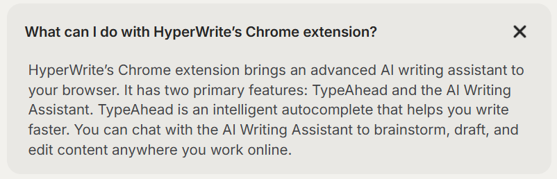 HyperWriteAI’s Chrome extension-related FAQ