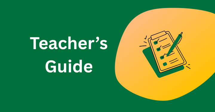 Teacher's Guide cover graphic with checklist icon on green background