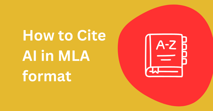 Graphic illustrating how to cite AI sources in MLA format