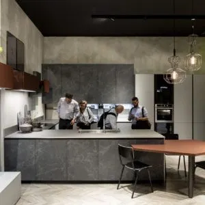 Salone del Mobile 2018 - Eurocucina returns with consistent emphasis  on super matte, textured wood, stone and marble