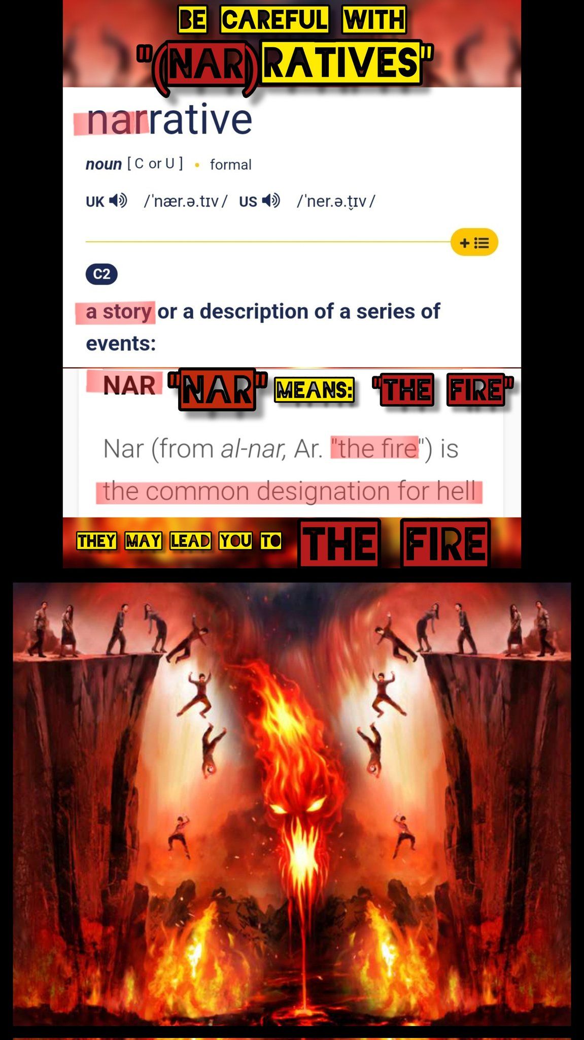 You Have To Be Very Careful With "(#NAR)ratives"