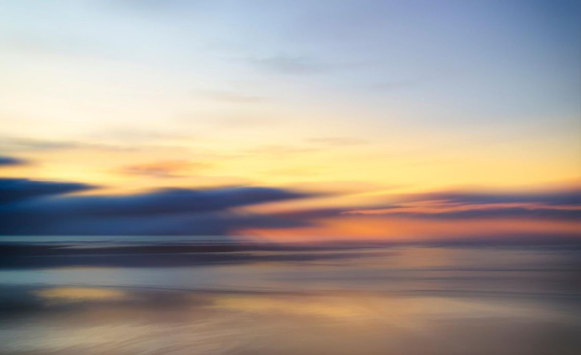 Winter west coast sunset