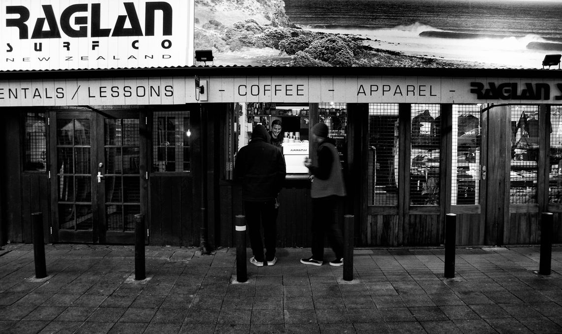 Raglan ... First coffee for the day