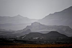 Hazy morning in Namibia