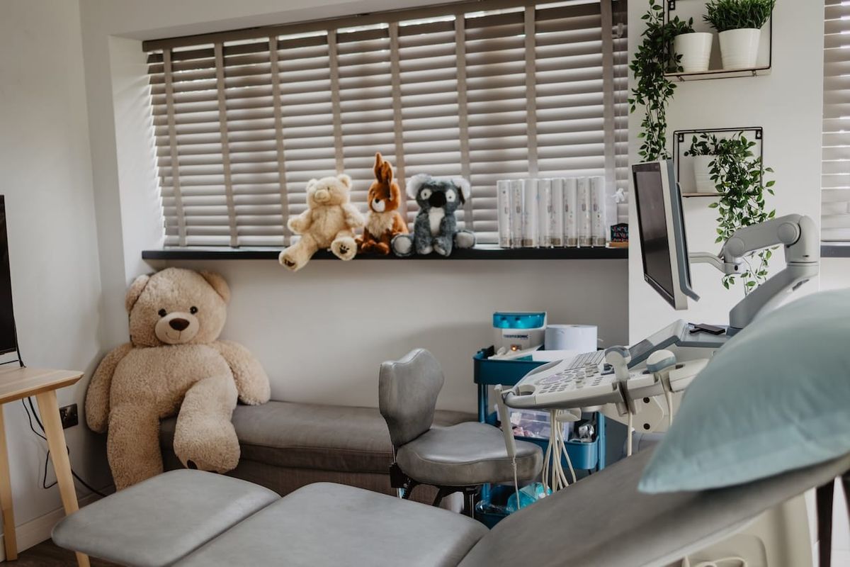 The Sneak-A-Peek Ultrasound clinic in Barnstaple as an example of where parents might have their first ultrasound scan.