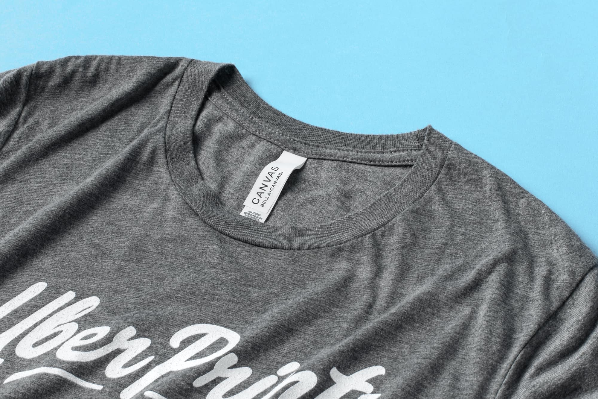 Detail image of our premium triblend t-shirt.