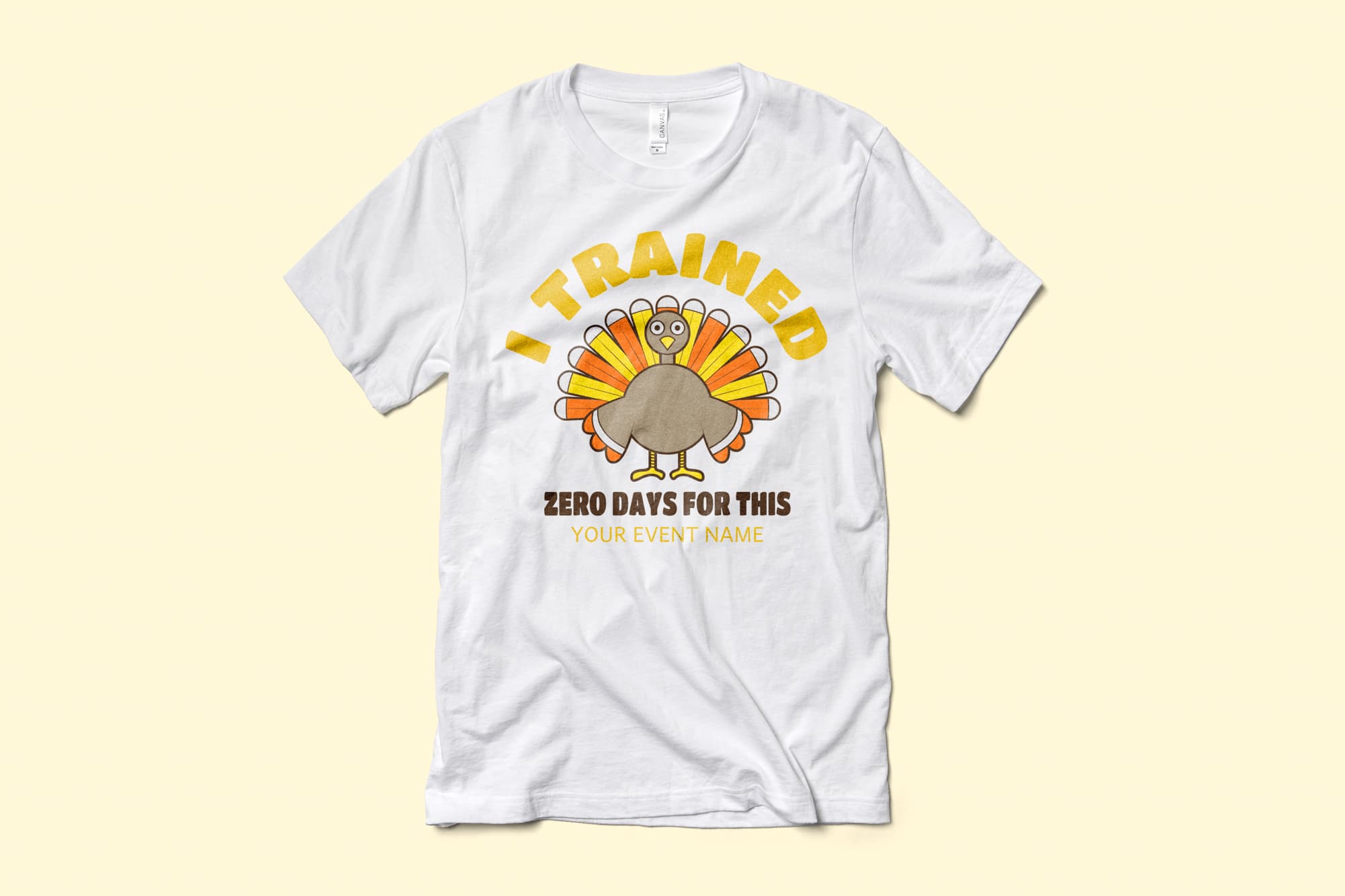 Image of a funny customizable turkey trot event design.