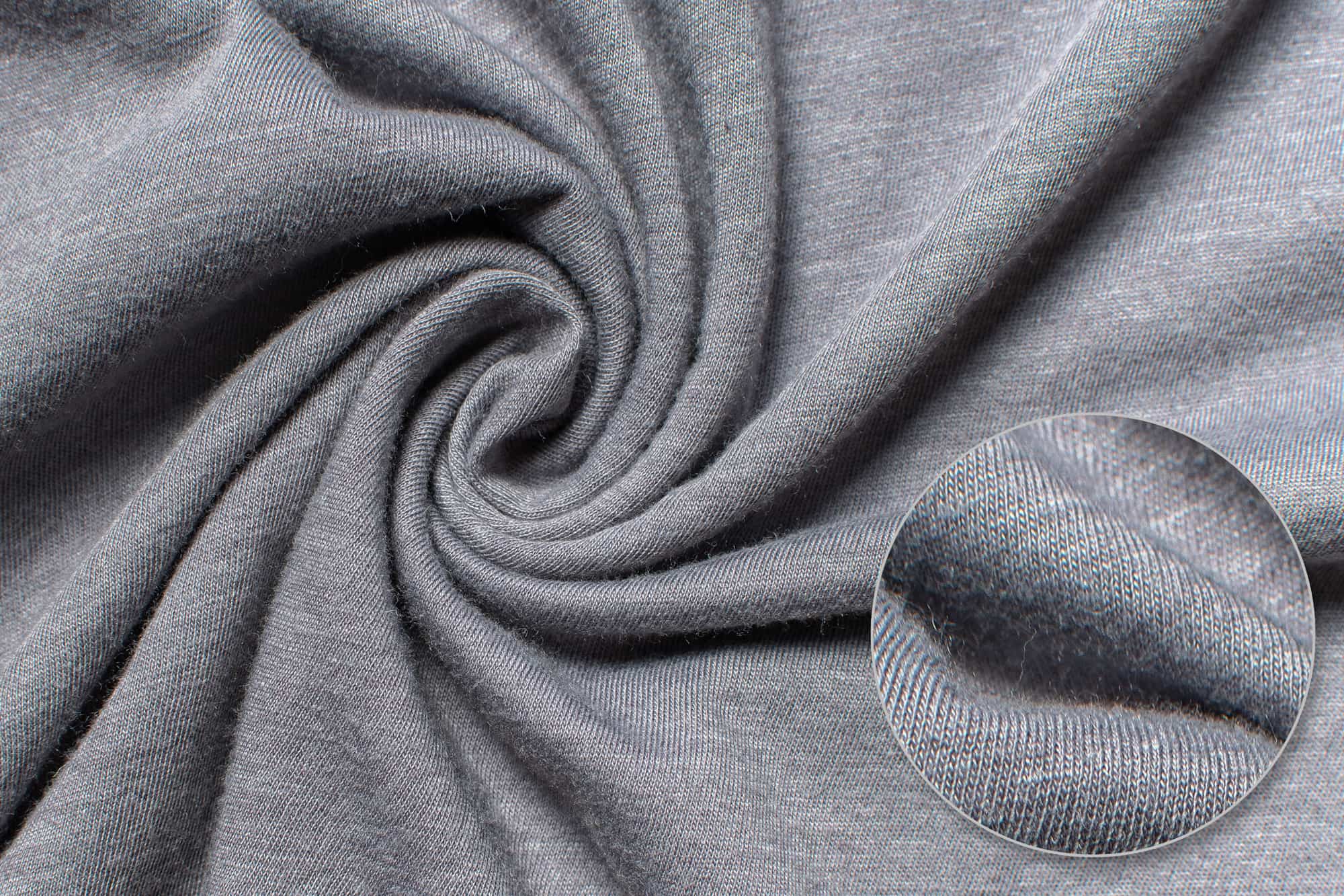 close-up image of soft, tri-blend fabric