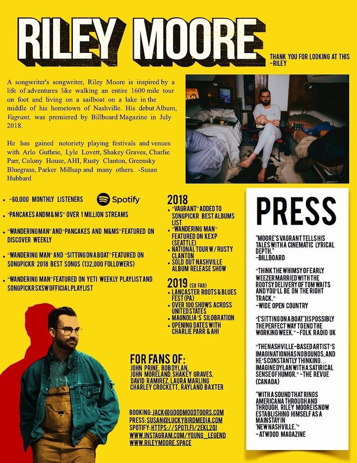 Artist One Sheet