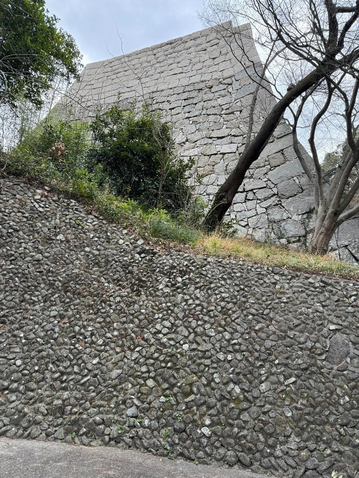 丸龟城沿山势叠起的高大石垣