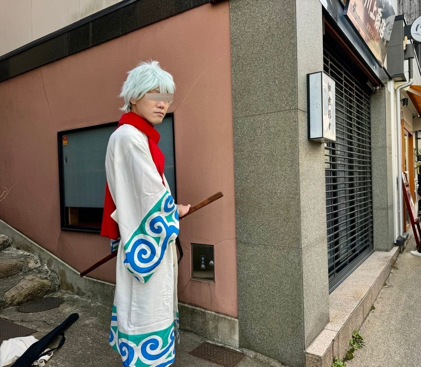 有马温泉街的坂田银时角色扮演者