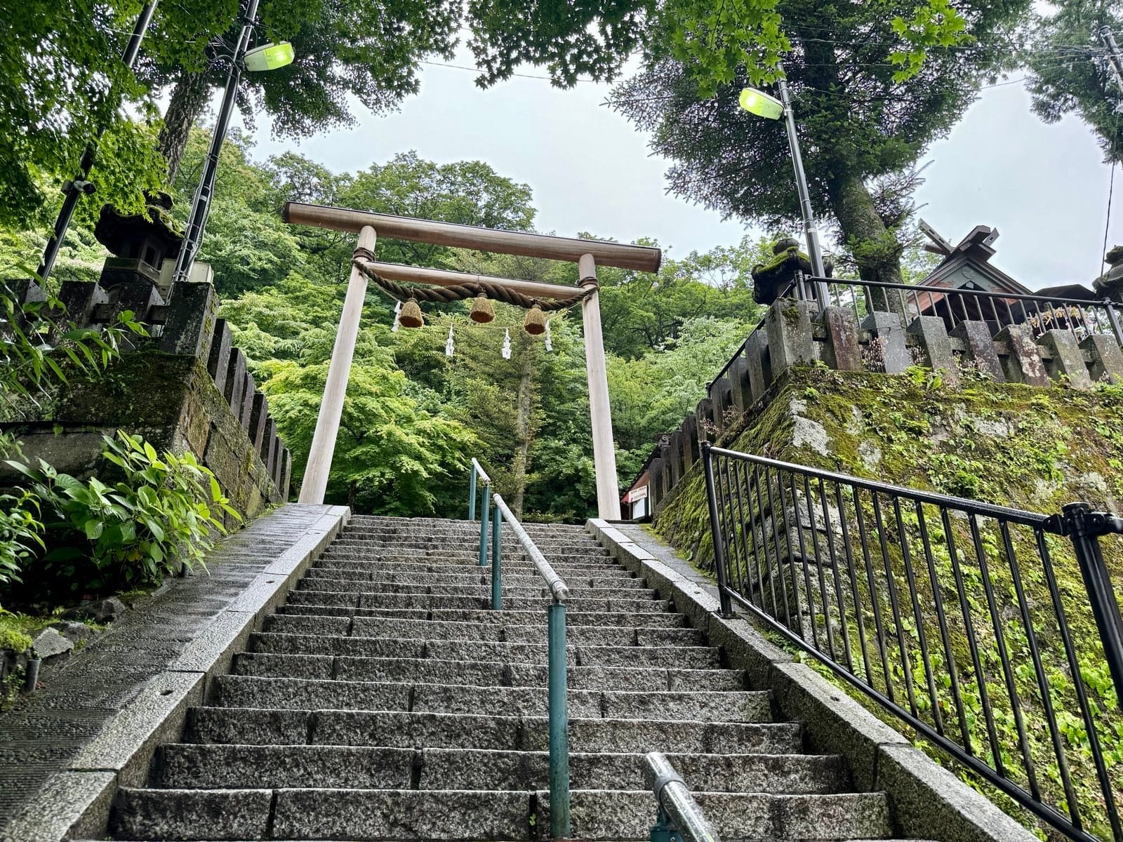 通往伊香保神社的石阶与鸟居