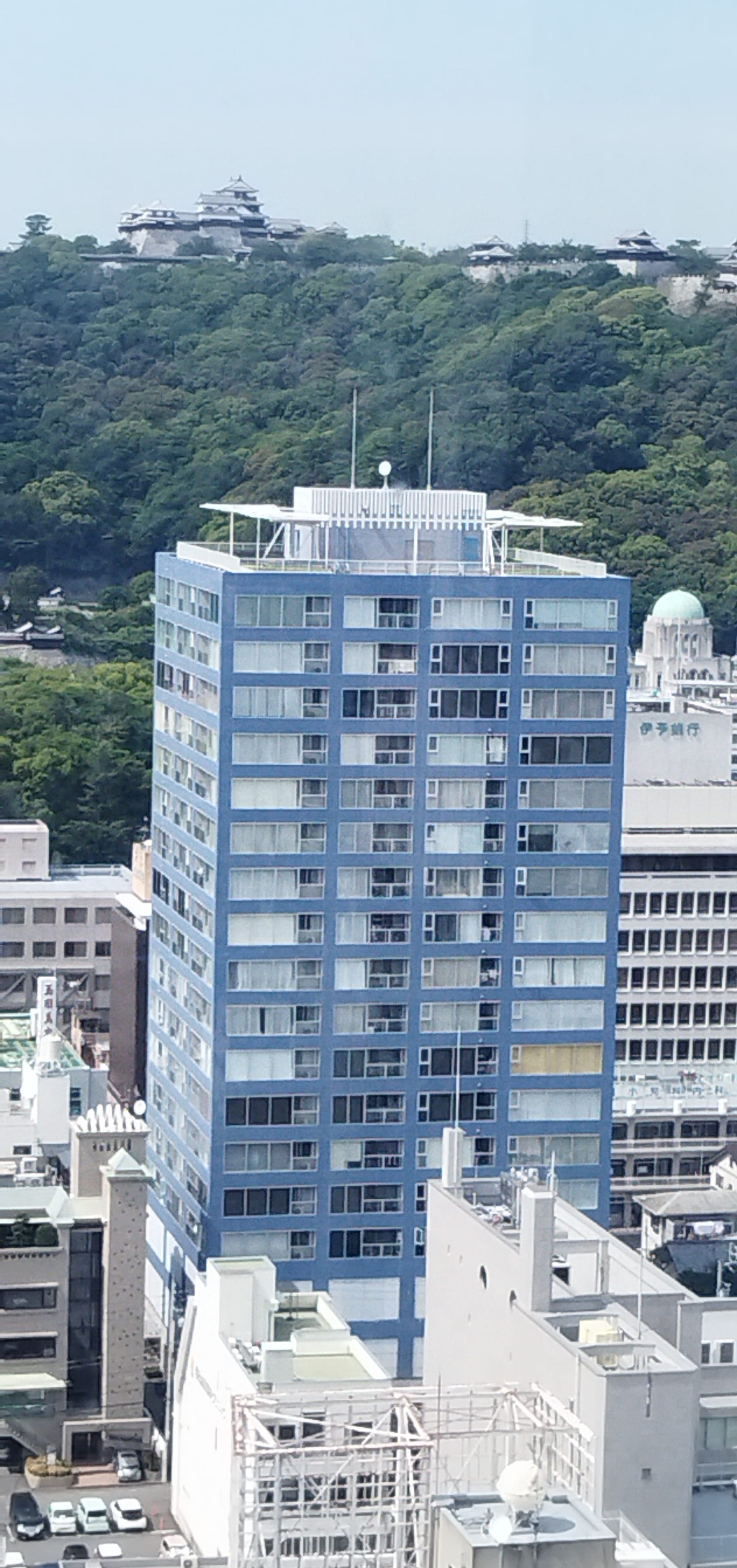 从摩天轮上眺望松山城方向