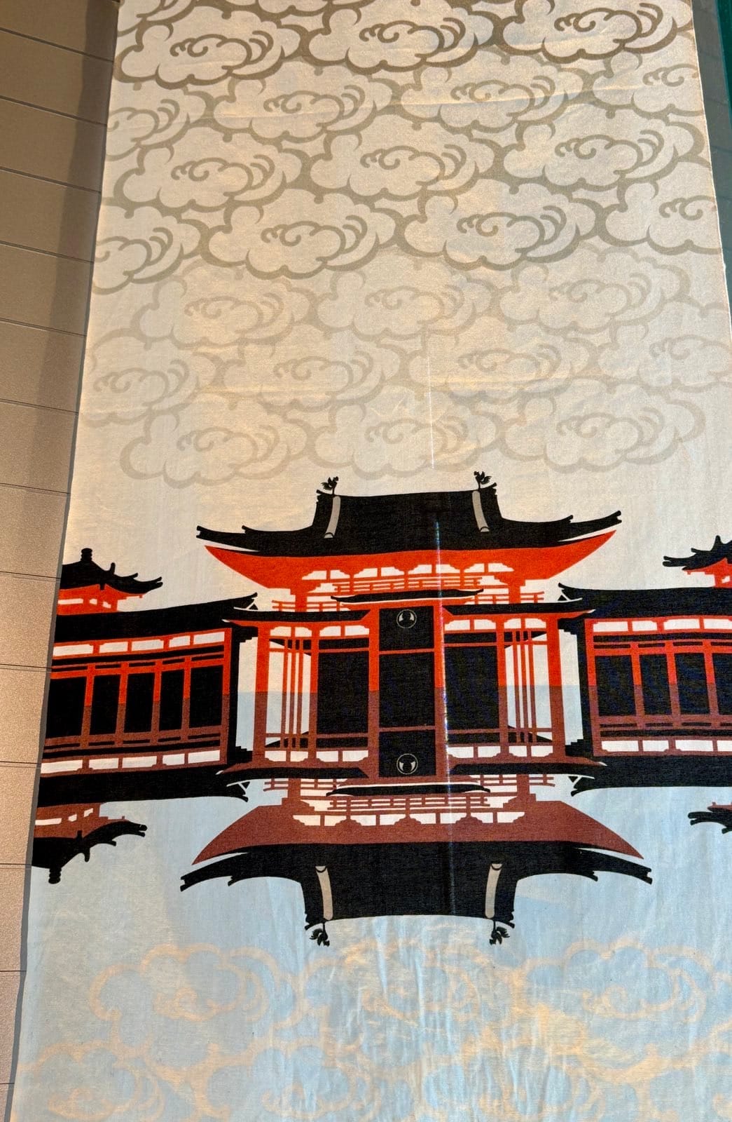 以平等院图案设计的日式棉手巾