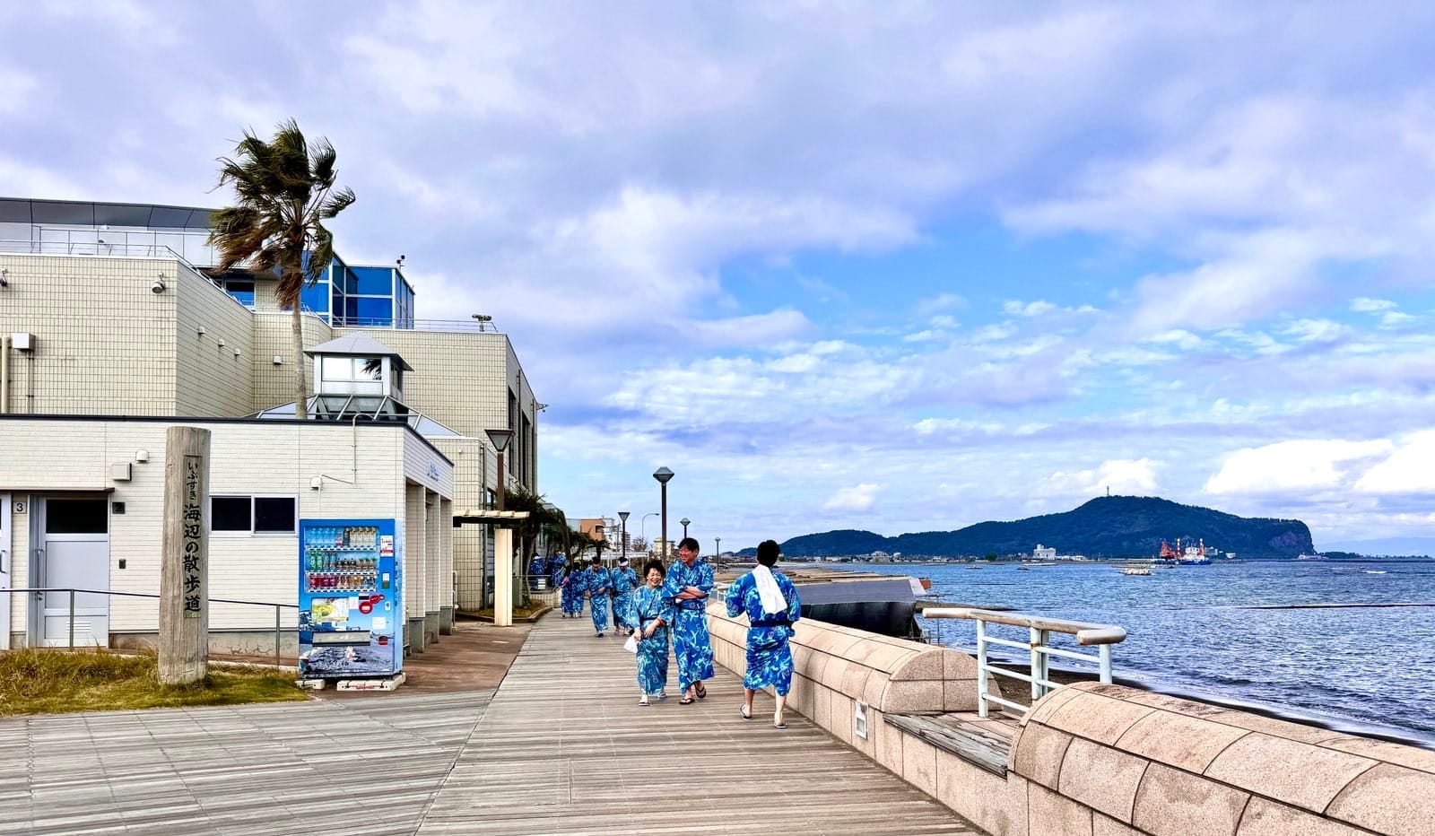 指宿海边步道与南国街景