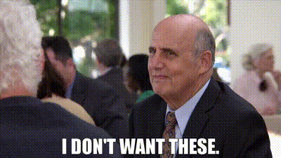Jeffrey Tambor on Arrested Development saying, "I don't want these."