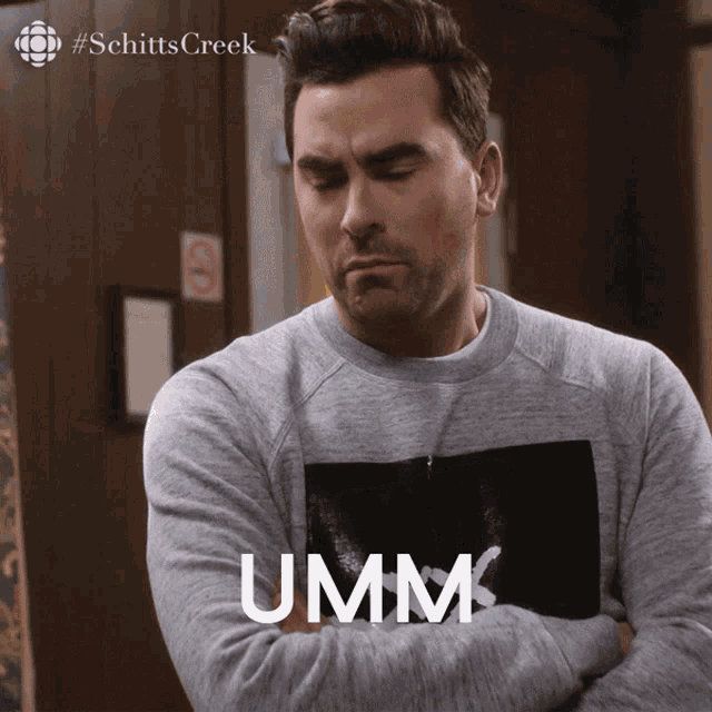 David Rose saying "umm, I don't think I said that"