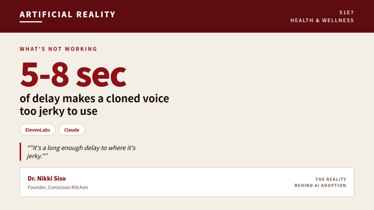 Voice cloning is five to eight seconds too slow for a live client session