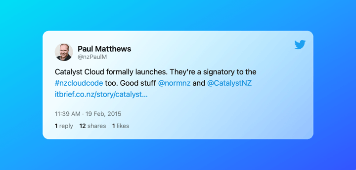 Paul Matthews tweet.