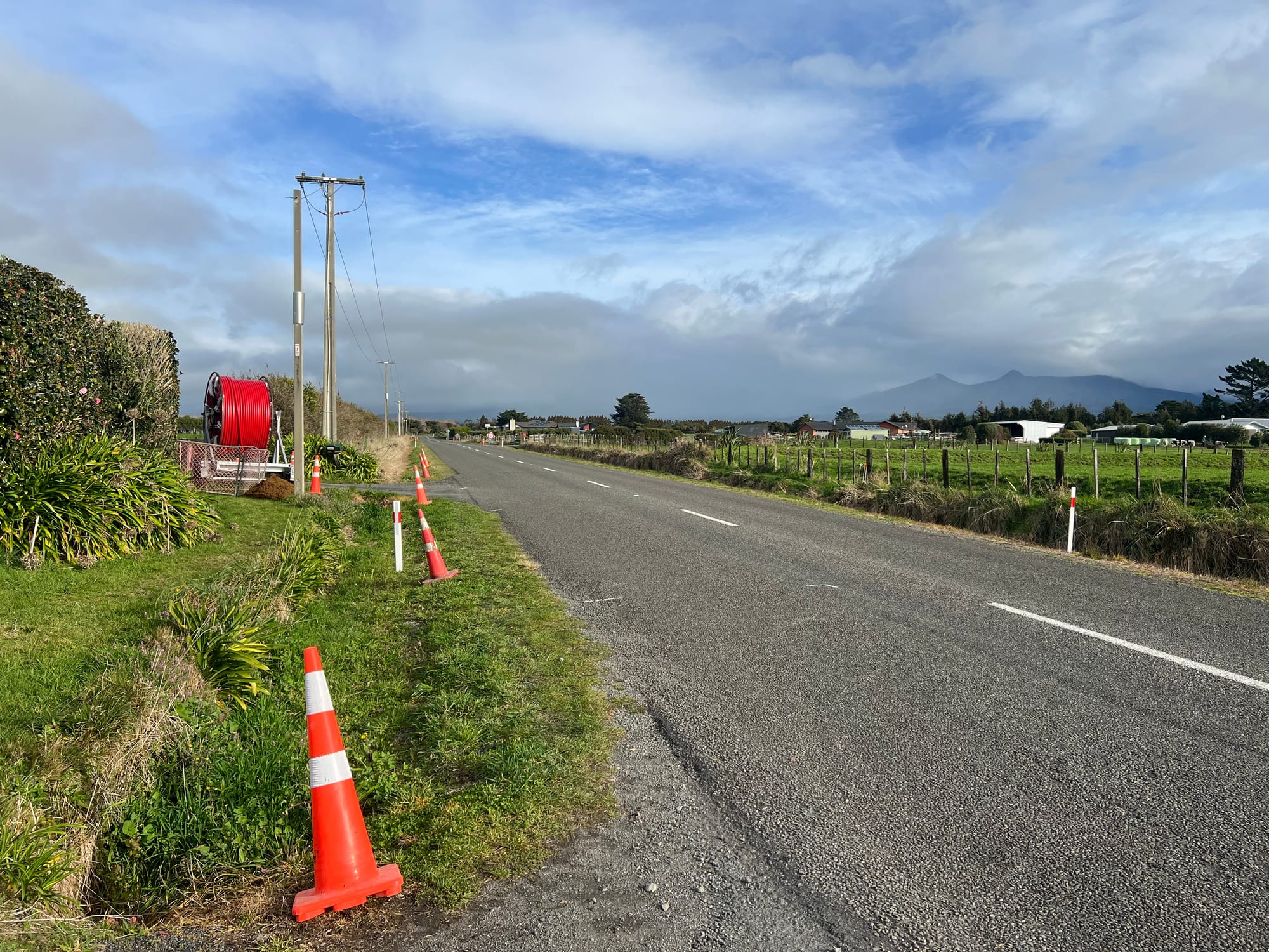 Primo Egmont Village fibre network is largely underground.
