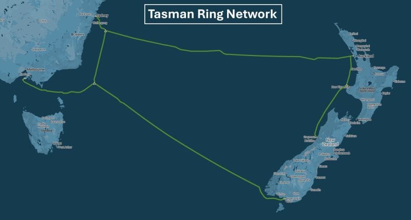 Tasman Ring Network map.