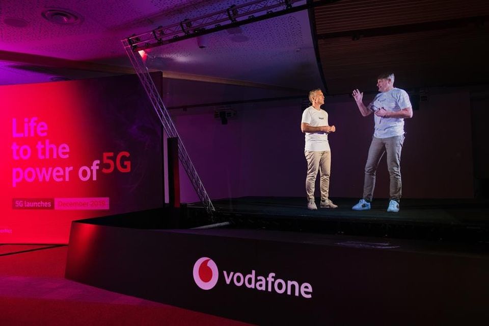 Vodafone hologram.