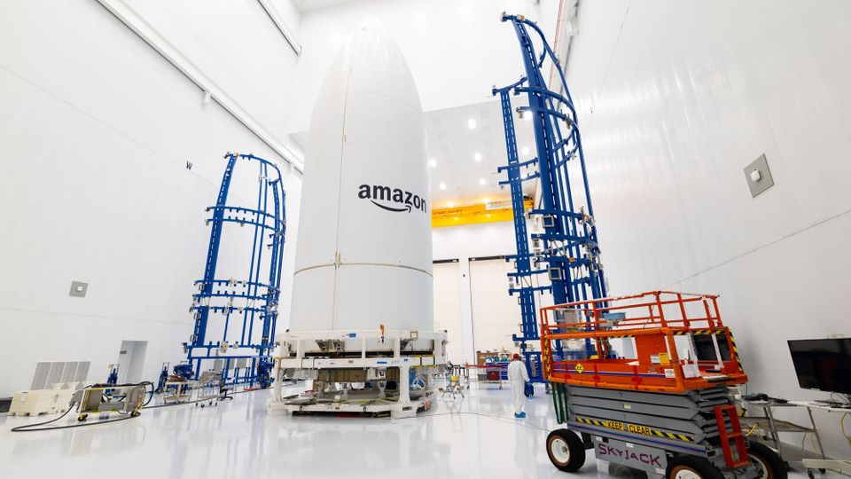 Amazon prepares for low Earth orbit satellite launch. 