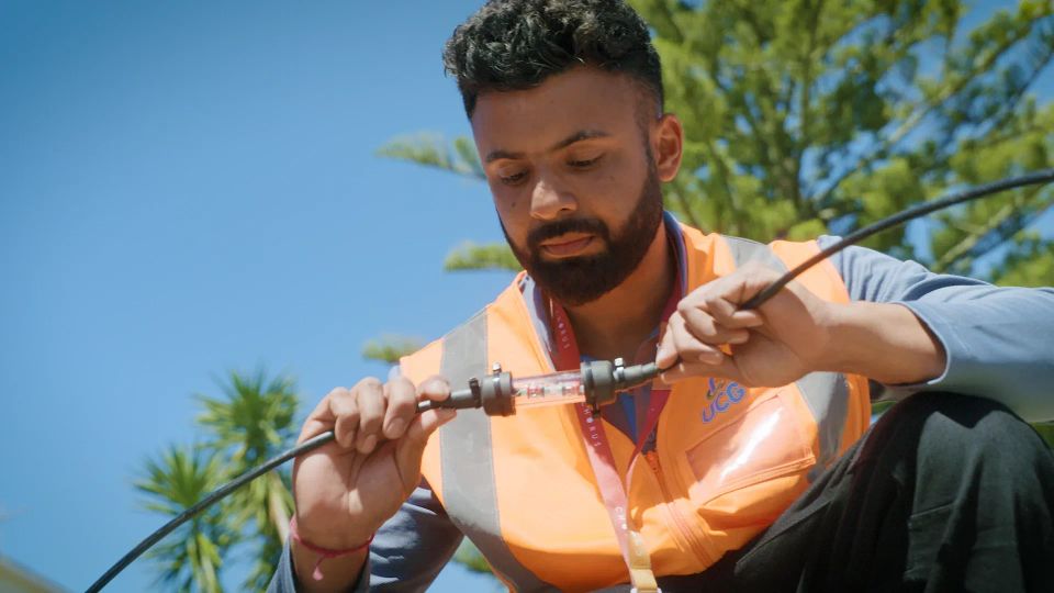 Chorus installing fibre. 