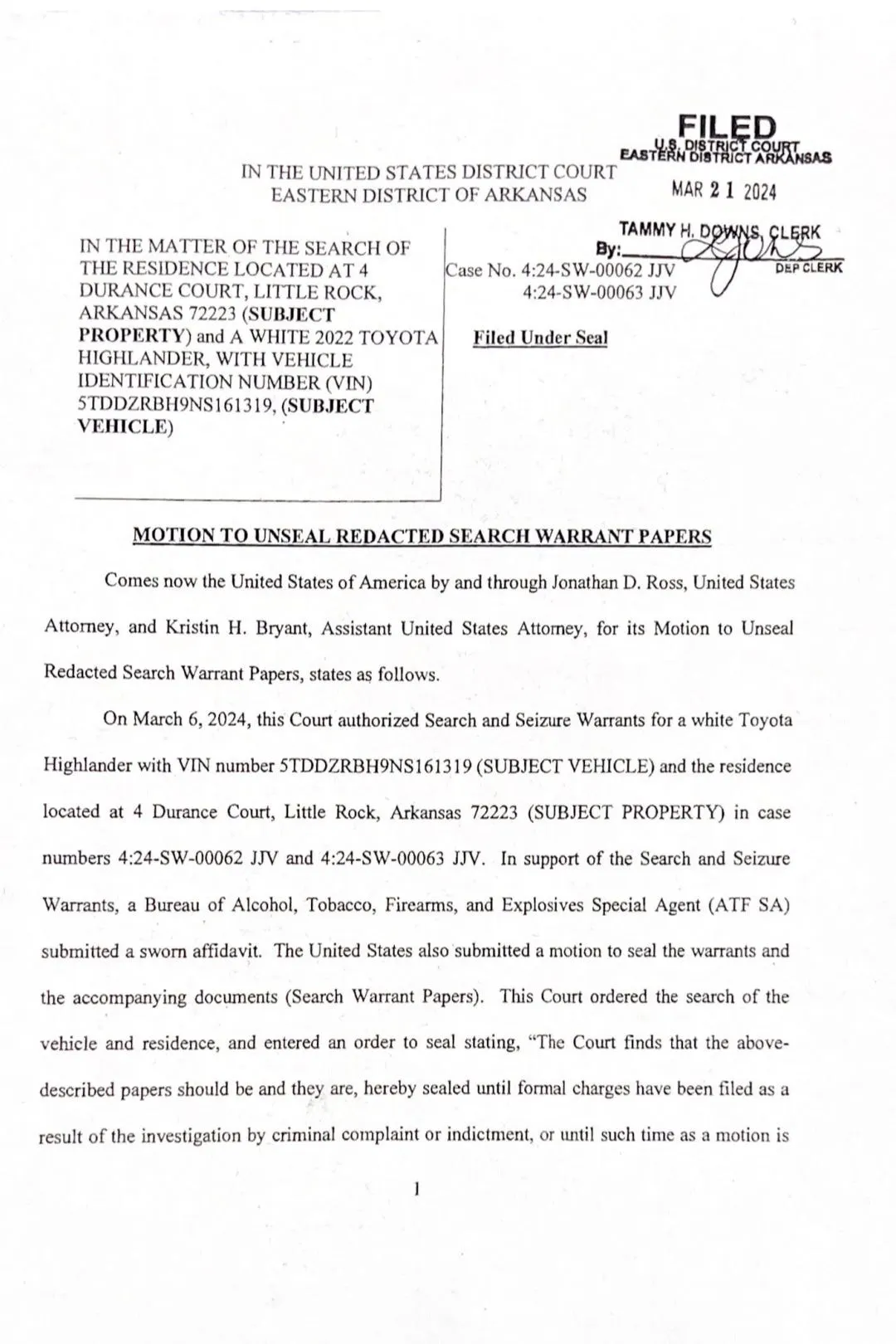 Bryan Malinowski Case: The Motion To Unseal the Search Warrant Papers