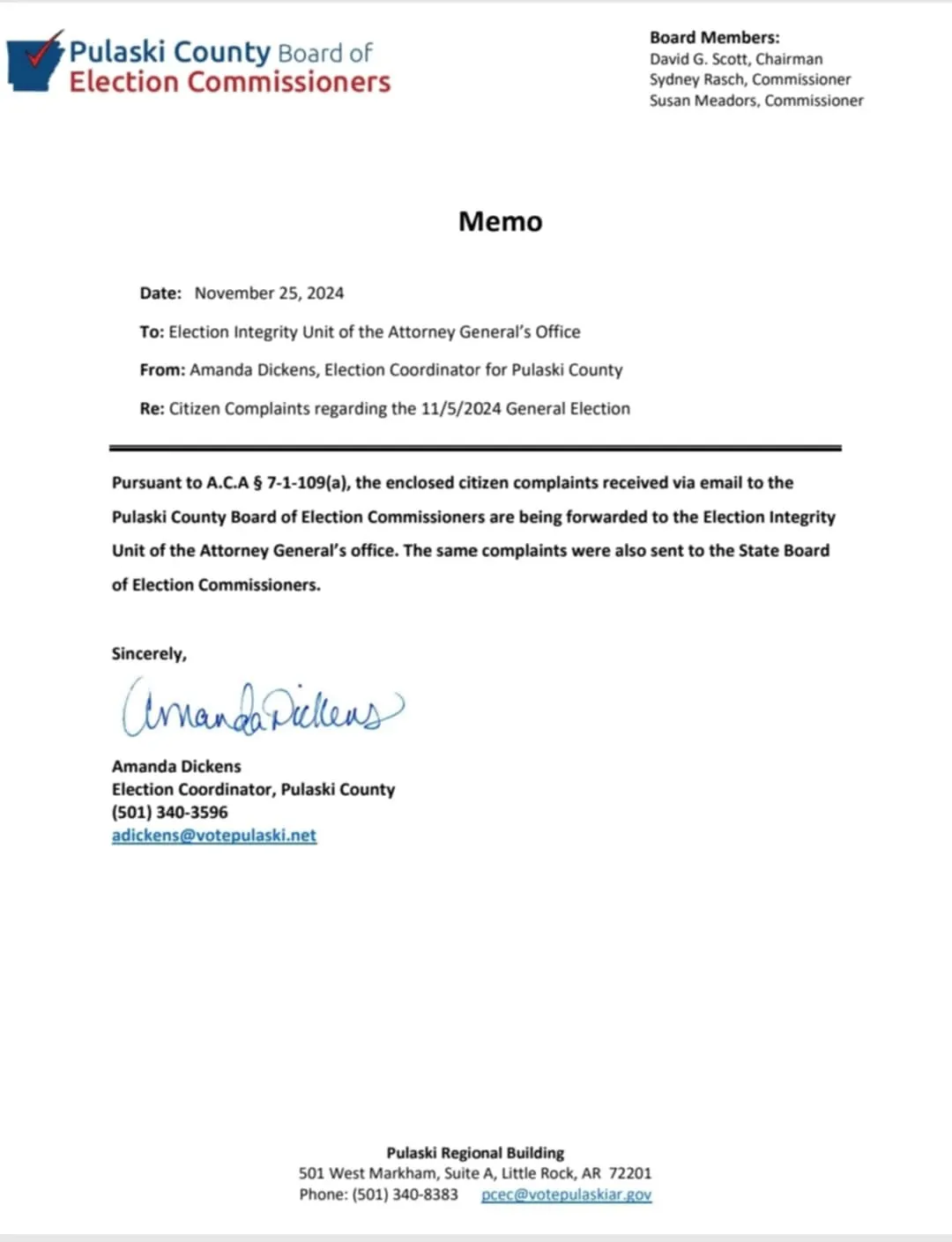 Attorney & Former Legislator Steve Harrelson Elected To Pulaski County Election Commission