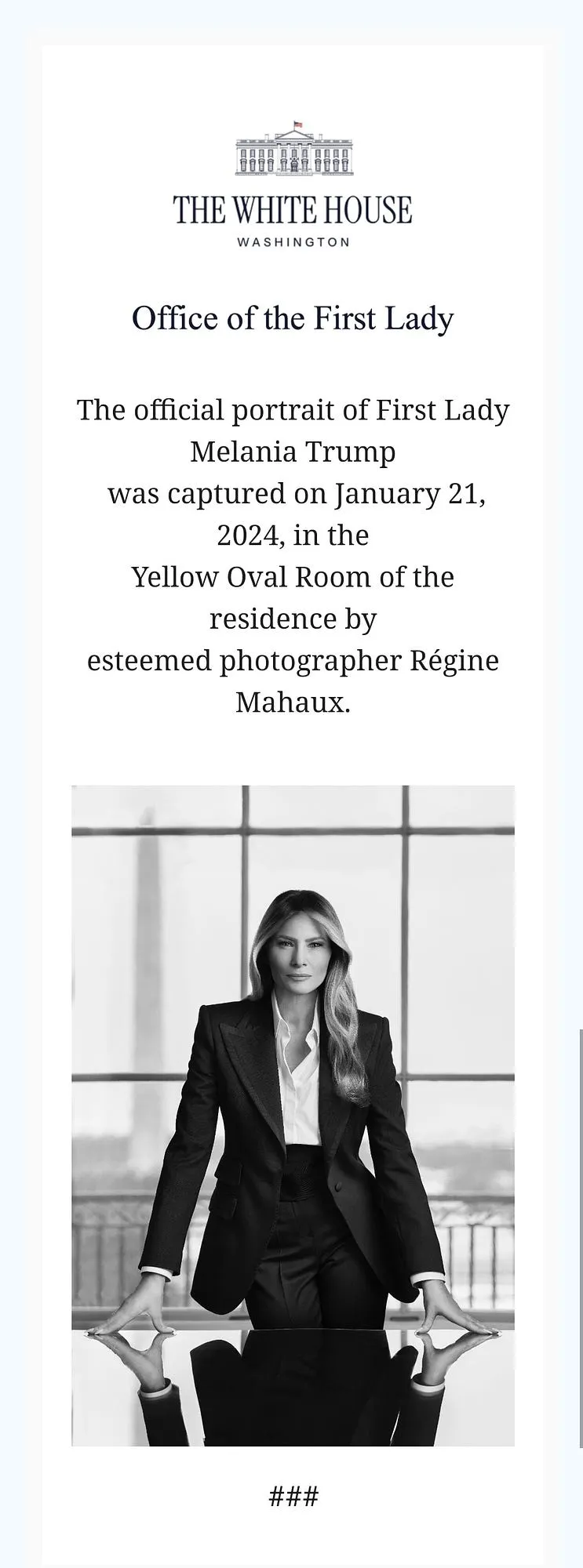 Melania Trump: The First Lady