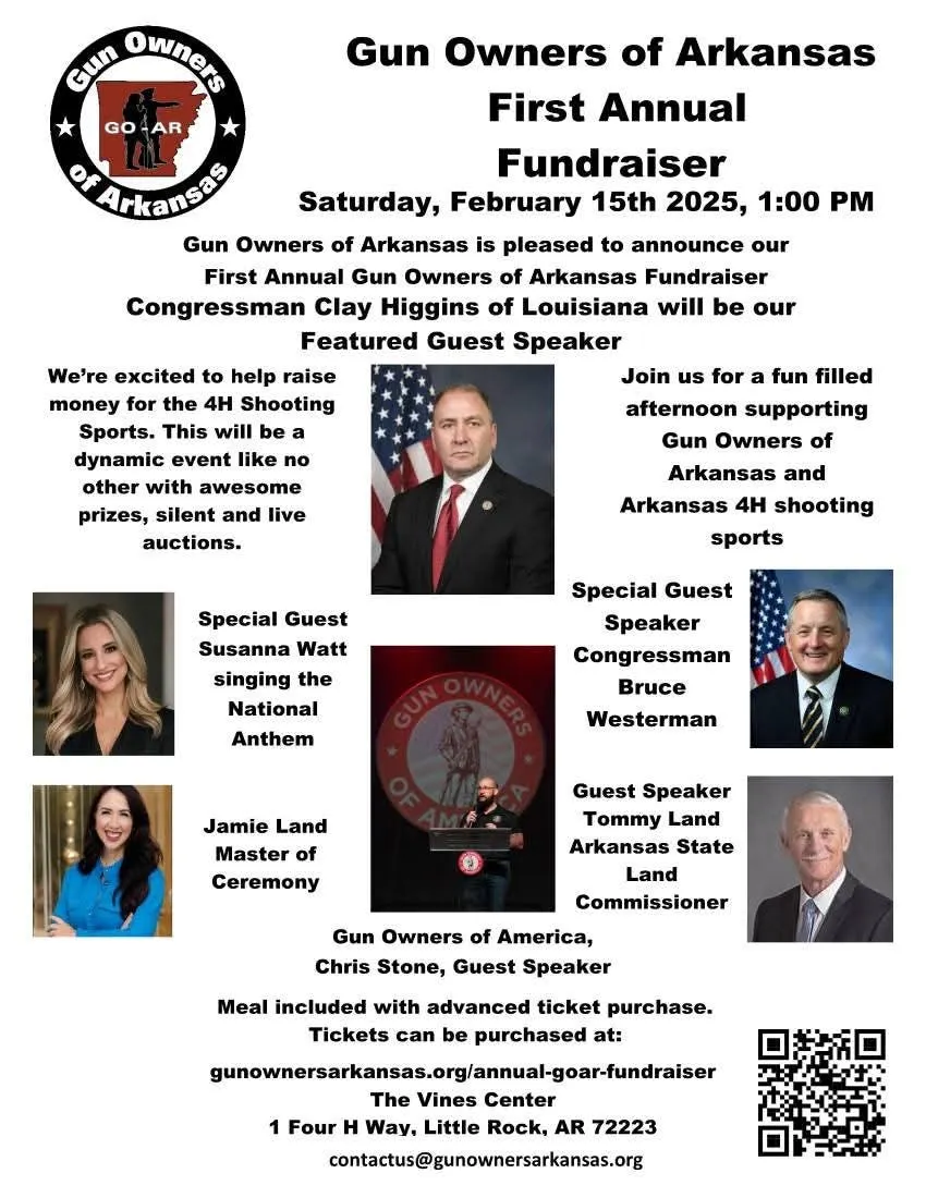 Mark Your Calendar: Gun Owners of Arkansas Fundraiser