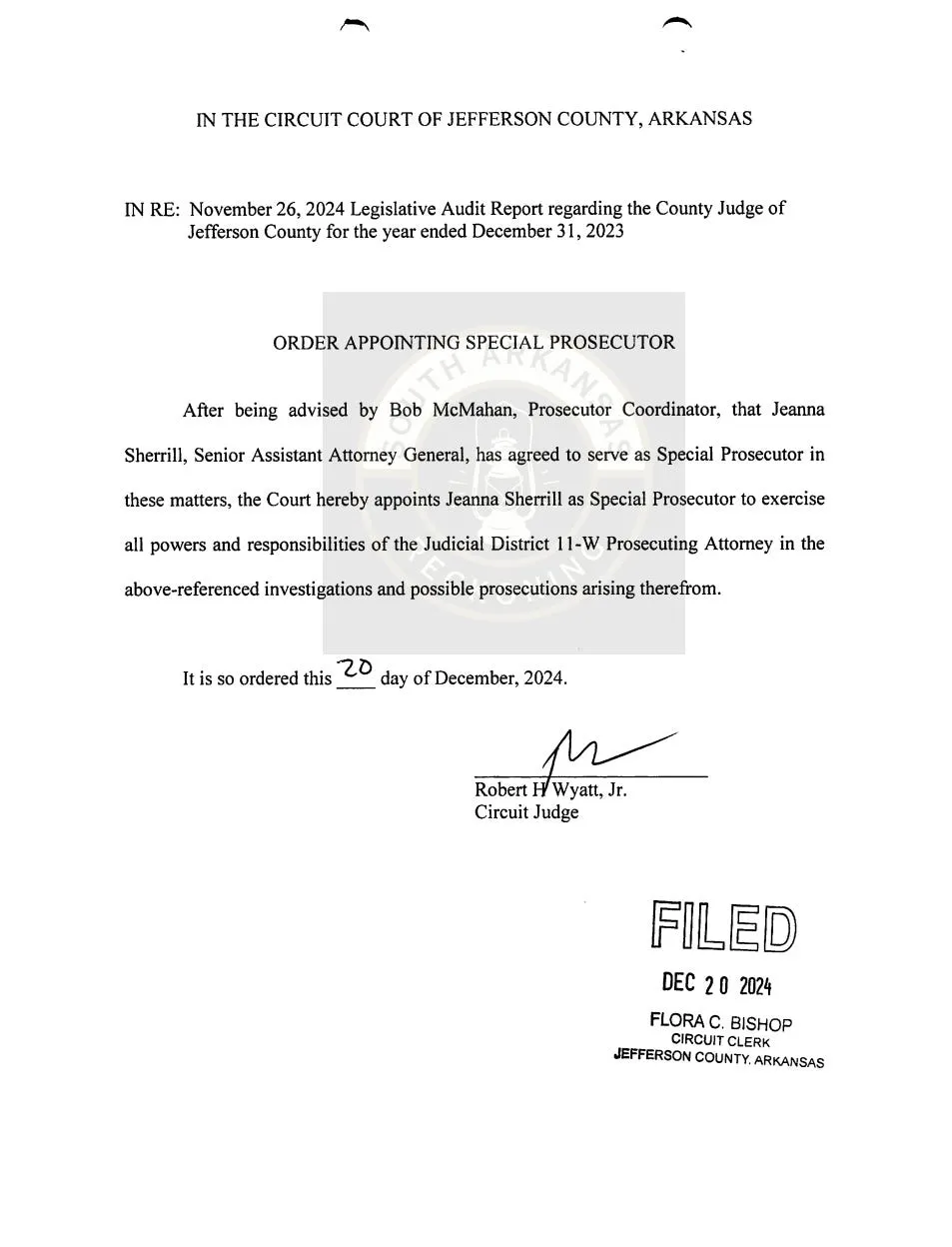 Jefferson County: Senior Assistant AG Jeanna Sherrill Named Special Prosecutor