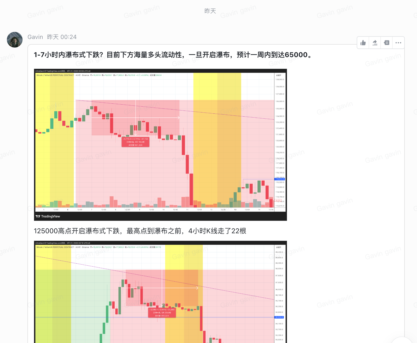 76K判决线：当时4小时K线刚刚压到关键支撑下沿，清算地图显示下方多头流动性密度极高。