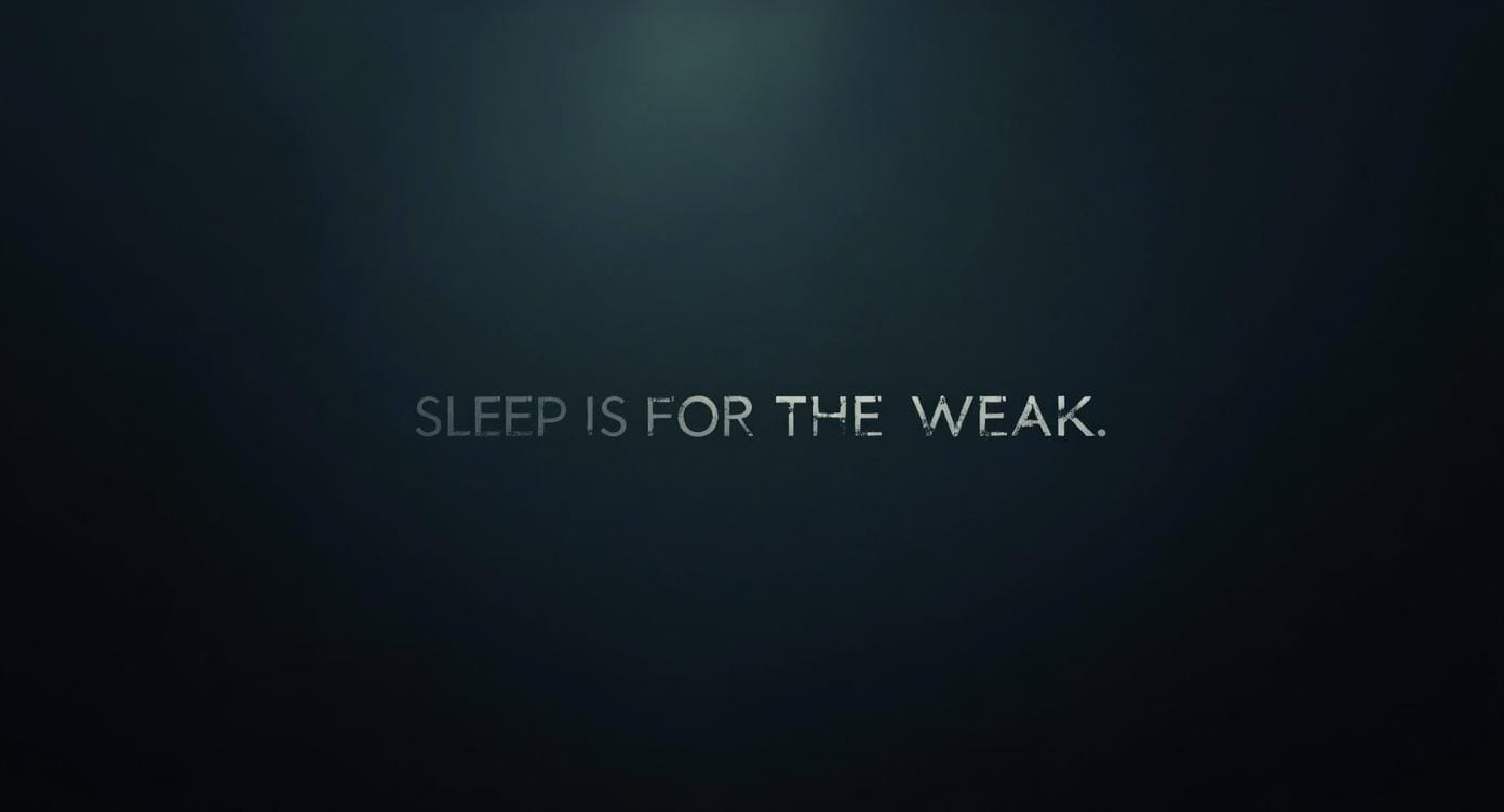 Sleep Is For the Weak