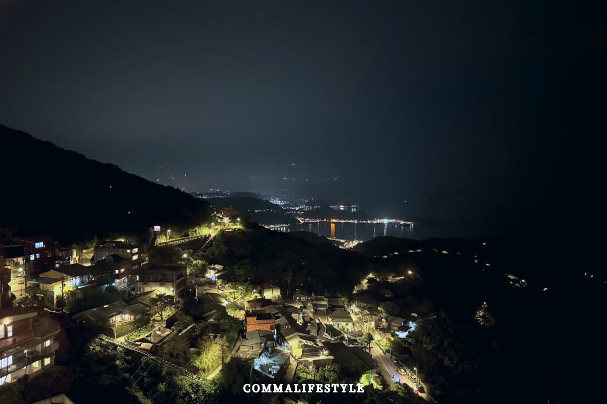 晚上從山海觀民宿眺望的景色