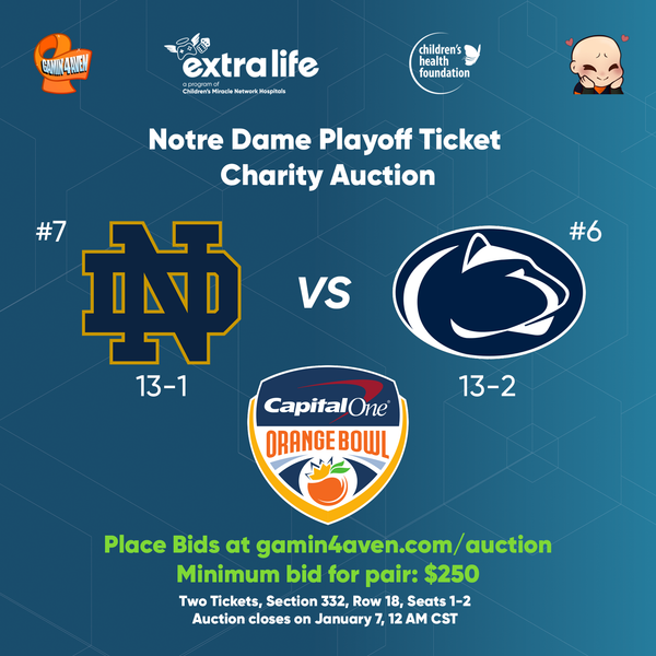 Orange Bowl Minimum Bid Now $250 for Both Tickets!