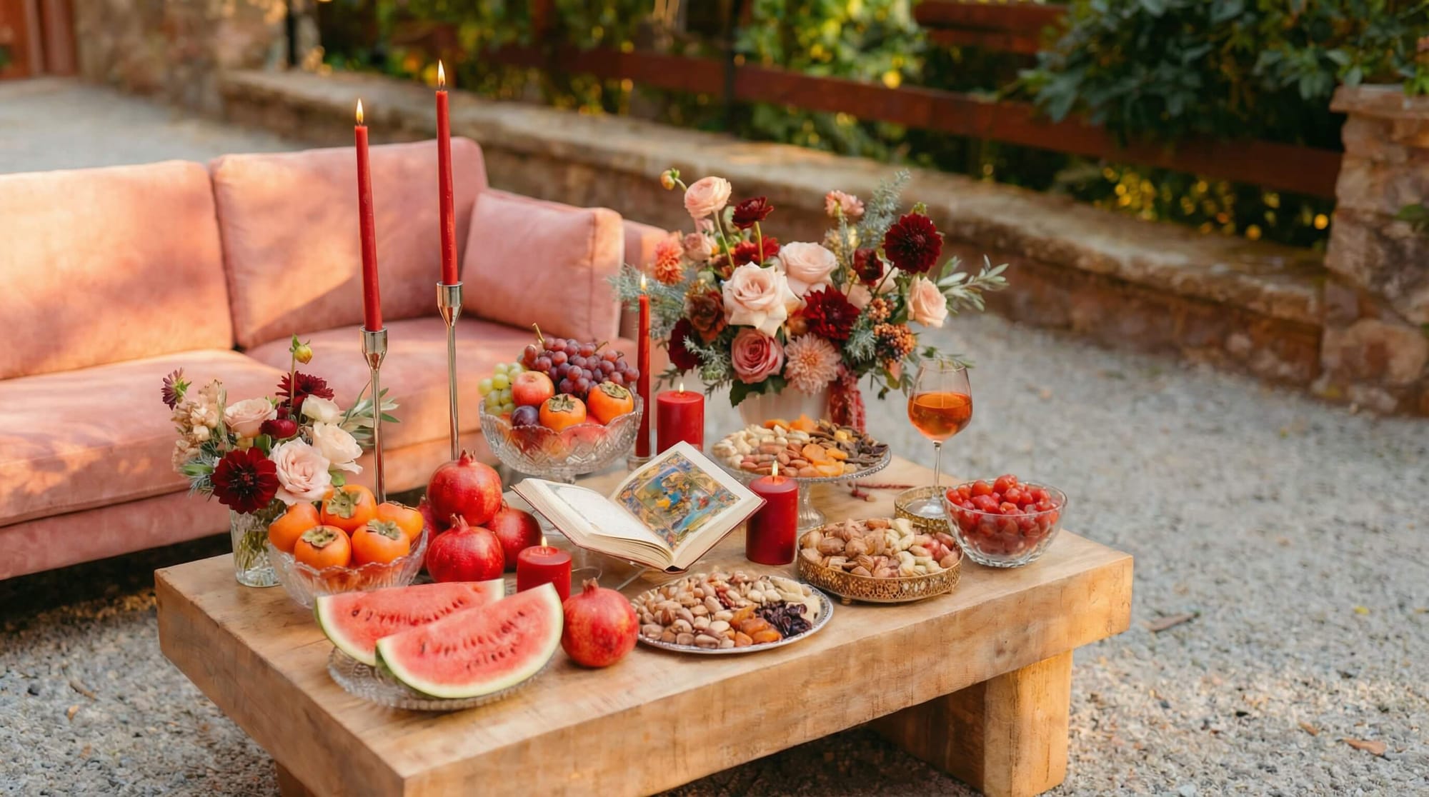 contemporary Yalda table inspiration