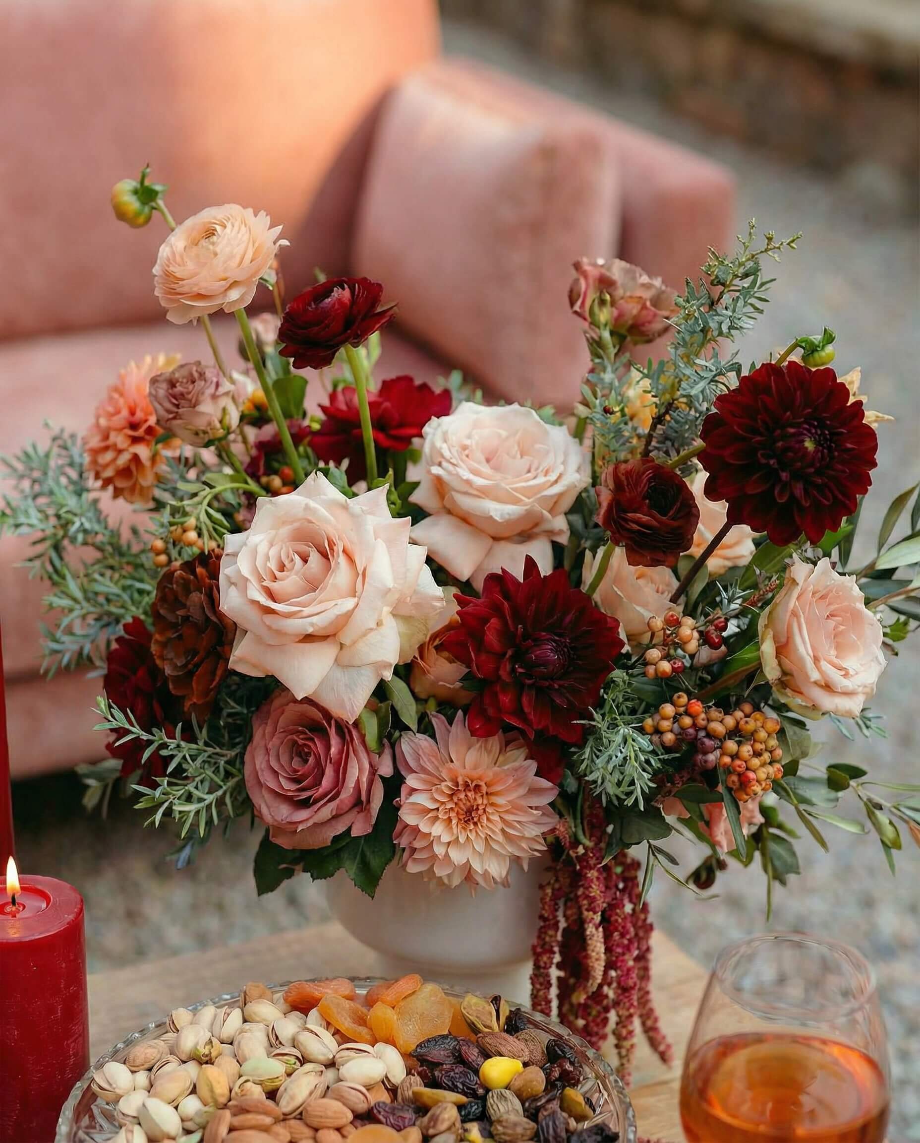 Flower arrangement inspiration for Persian Yalda by Deenista