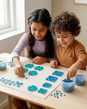 Islamic art activities for kids: create mosque tiles with LEGO